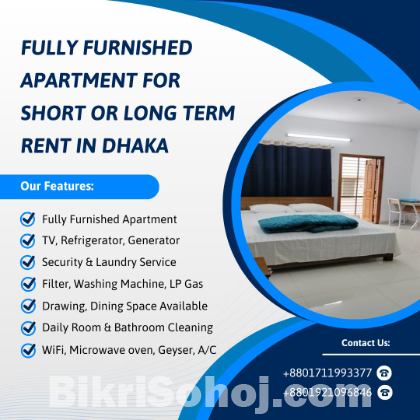 Furnished 4BHK Serviced Apartment RENT In Bashundhara R/A.